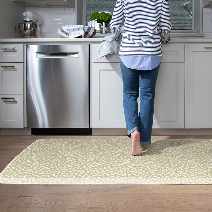 GelPro® Elite Comfort Mat Mosaic Bloom Khaki 30"x72"